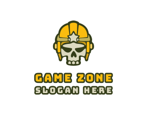 Gaming Skull Helmet  logo design