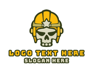 Pubg - Esport Gaming Skull Helmet logo design