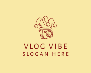 Vlogging - Photography Camera Jester logo design