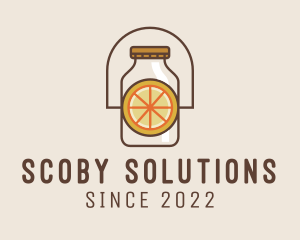 Scoby - Lemon Fermentation Jar logo design