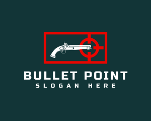 Gun - Firearm Target Gun Shooting logo design