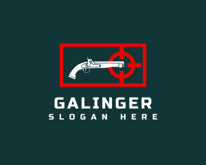 Rifle - Firearm Target Gun Shooting logo design
