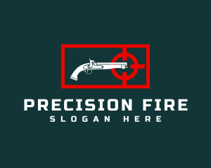 Firearm Target Gun Shooting logo design