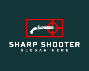 Gunman - Firearm Target Gun Shooting logo design