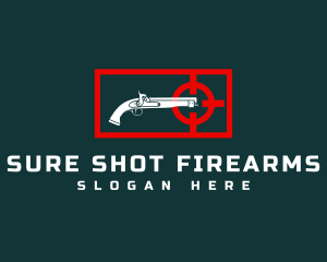 Firearm Target Gun Shooting logo design