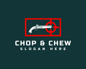 Gun - Firearm Target Gun Shooting logo design