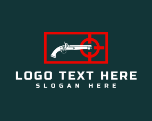 Shotgun - Firearm Target Gun Shooting logo design