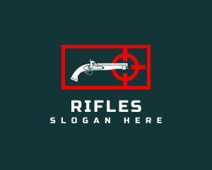 Firearm Target Gun Shooting logo design