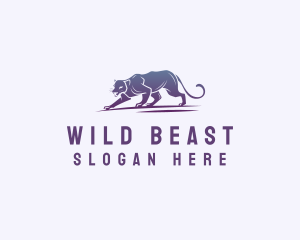 Wild Panther Animal logo design