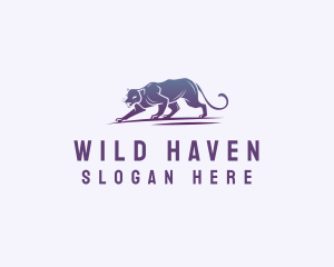 Wild Panther Animal logo design