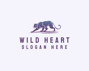 Wild Panther Animal logo design