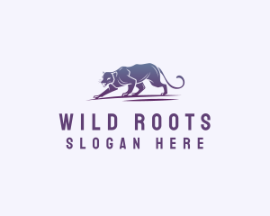 Wild Panther Animal logo design