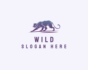 Wild Panther Animal logo design