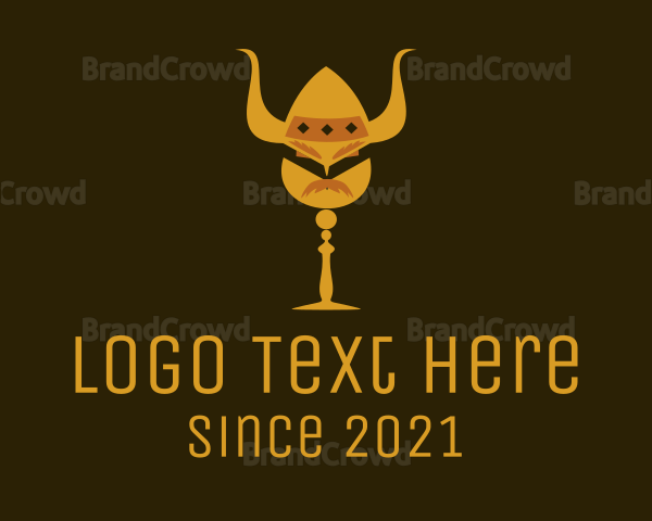 Viking Head Goblet Logo