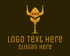 Viking Head Goblet  Logo