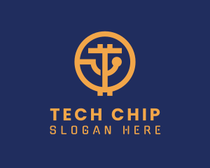 Crypto Tech Letter T logo design