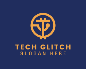 Crypto Tech Letter T logo design