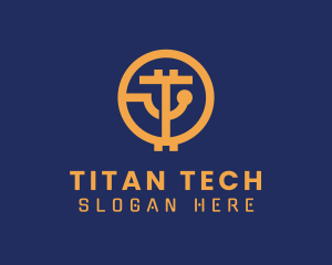 Crypto Tech Letter T logo design