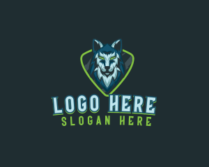 Gamer - Wolf Husky Streaming logo design