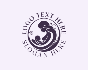 Parenting - Mother Baby Breastfeeding logo design