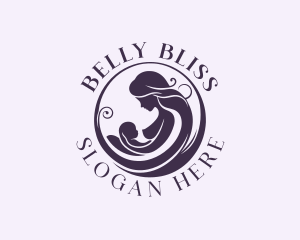 Mother Baby Breastfeeding logo design