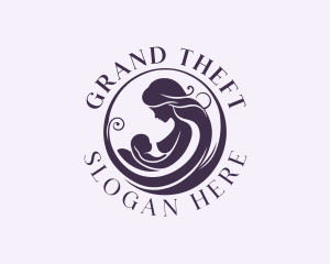 Postpartum - Mother Baby Breastfeeding logo design