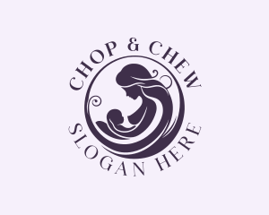 Childcare - Mother Baby Breastfeeding logo design