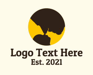 Kids - Father & Baby Silhouette logo design