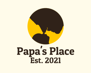 Dad - Father & Baby Silhouette logo design