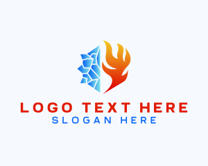 Thermal - Frozen Ice Fire logo design