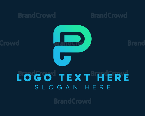 Digital Professional Letter P Logo