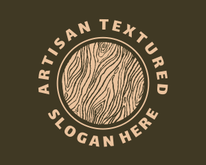 Round Wood Tree Texture logo design