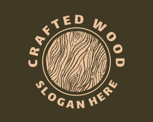 Round Wood Tree Texture logo design