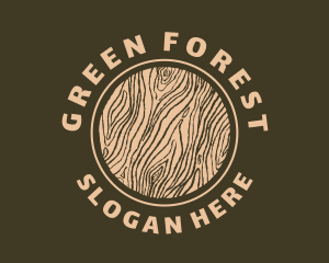 Round Wood Tree Texture logo design