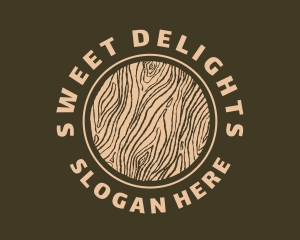 Shop - Round Wood Tree Texture logo design