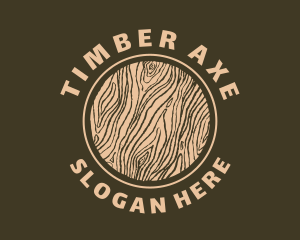 Round Wood Tree Texture logo design