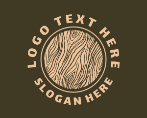 Wood Worker - Round Wood Tree Texture logo design