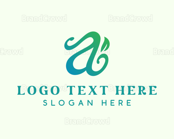 Organic Herb Letter A Logo