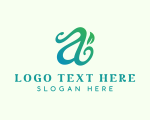 Organic Herb Letter A Logo