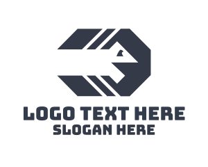 Polygon - Gray Octagon Snake logo design