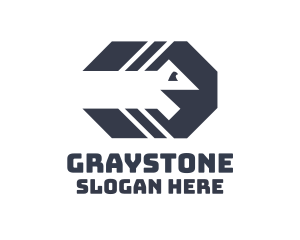Gray - Gray Octagon Snake logo design