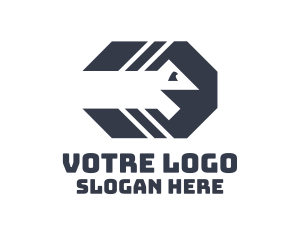 Shape - Gray Octagon Snake logo design