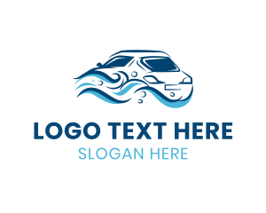 Driving School - Abstract Car Waves logo design