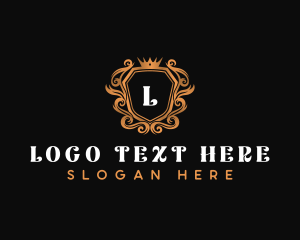 Vintage - Regal Crown Shield logo design