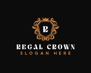 Regal Crown Shield logo design