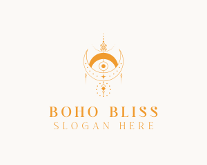 Bohemian Crescent Eye logo design