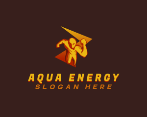 Running Athlete Energy logo design