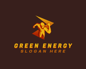 Running Athlete Energy logo design