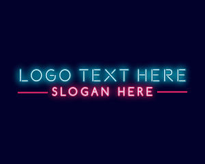 Online Gaming - Retro Neon Light logo design