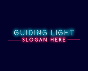 Retro Neon Light logo design